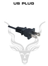 US Plug – To be plugged in a 110V American outlets.