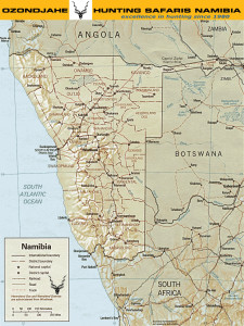 Detailed Map of Namibia